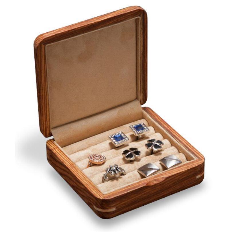 Boîte à bijoux 26,5 cm en bois naturel