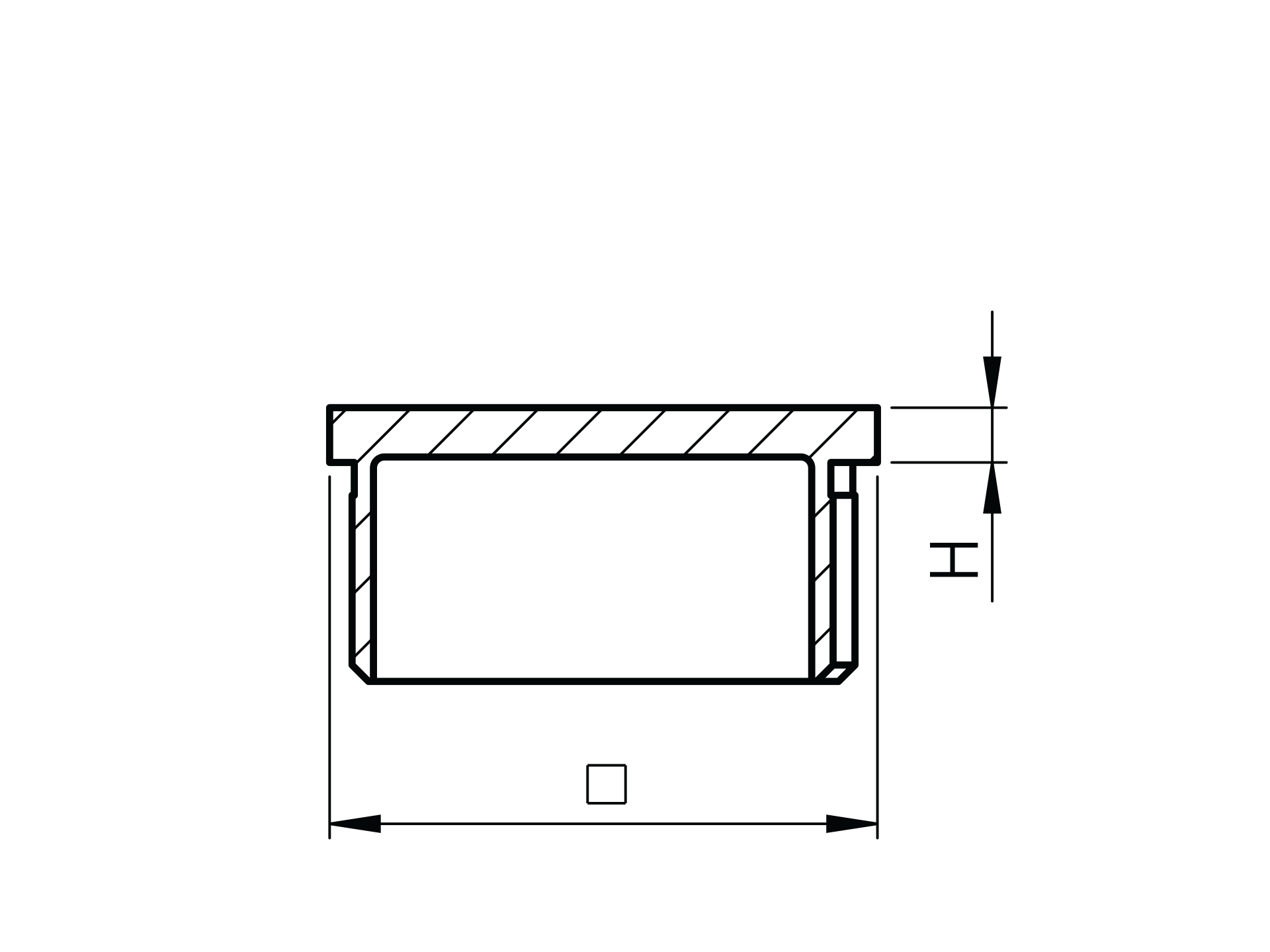 Embout plat inox 304 pour 40*40mm – Image 2