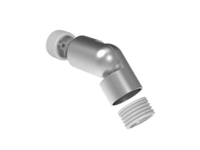 Coude inox 304 orientable pour main courante bois ∅42mm