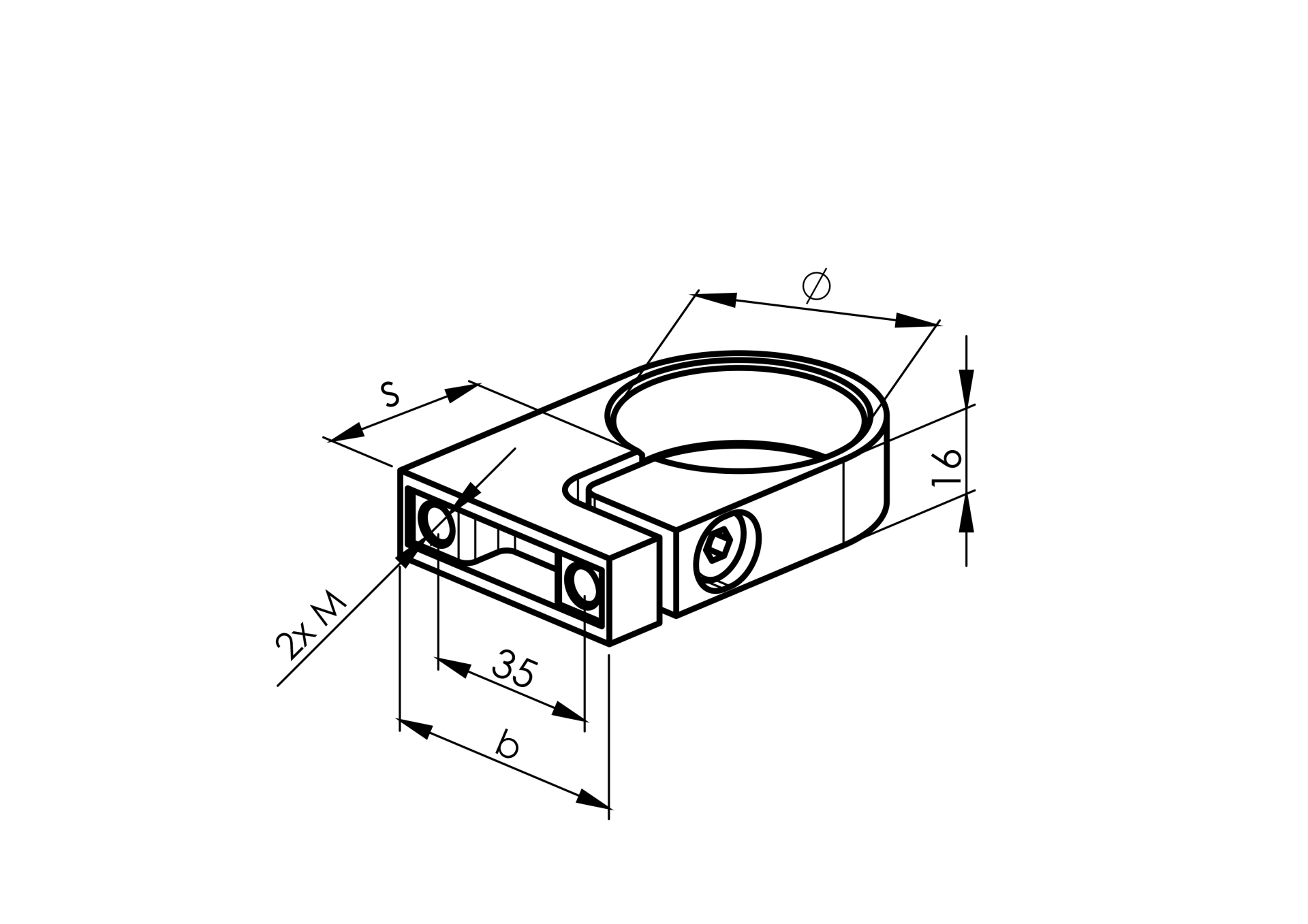 Serreur inox 316 pour tube ∅42.4mm – Image 2
