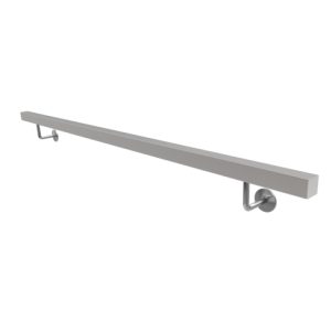 Kit main courante 40*40 contre un mur inox 304 avec platine