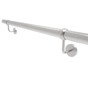 Kit main courante ∅42,4mm contre un mur inox 304 avec bride LG1000