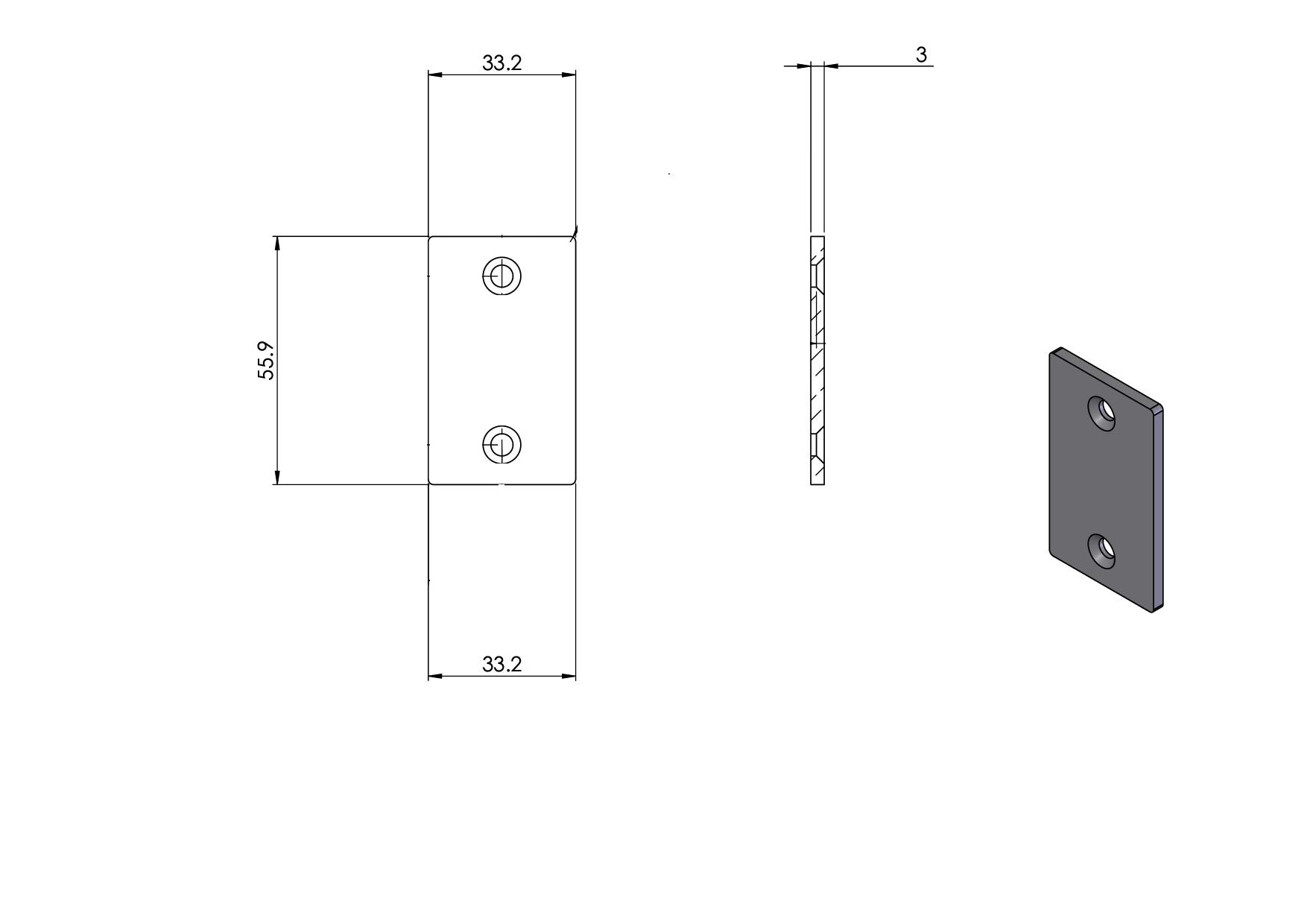1/2 Bouchon alu pour 1/2 poteaux de clôture – Image 2