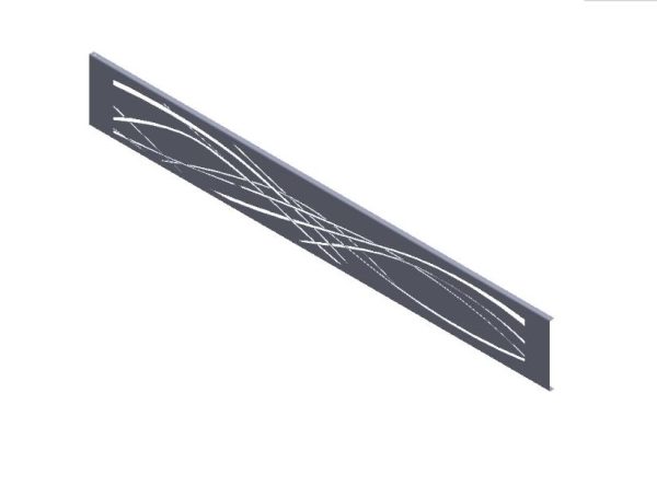 Bandeau décor aluminium 250*1800